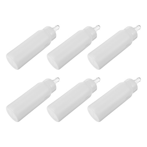 6pcs white plastic livestock - white,